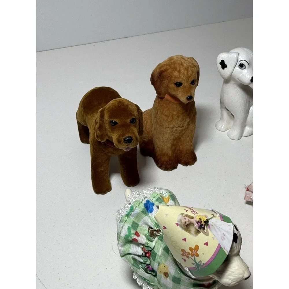 Barbie Pet Lot of 14. Marshmallow Cat, Dalmatian , Flocked Lab, Poodles +